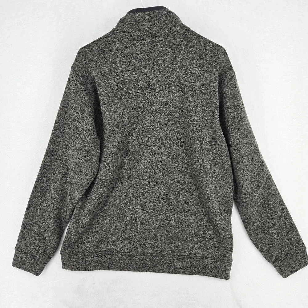 Eddie Bauer Pullover Sweater Mens XL Gray Radiator Fleece Mock Neck Snap Outdoor - Picture 3 of 11